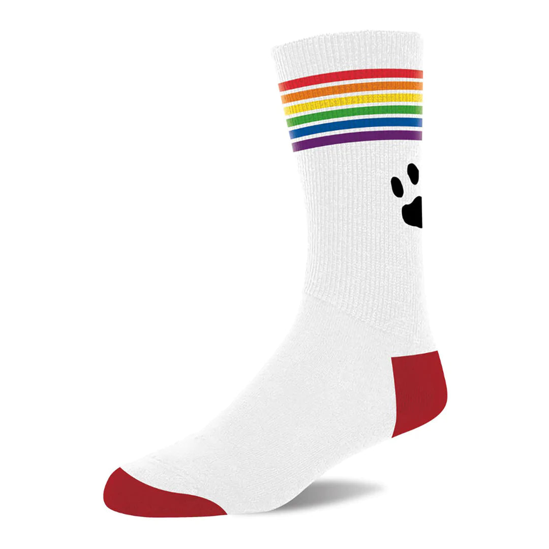 Șosete Prowler Pride Alb cu Bandă Curcubeu – Confort și Stil în Fiecare Z