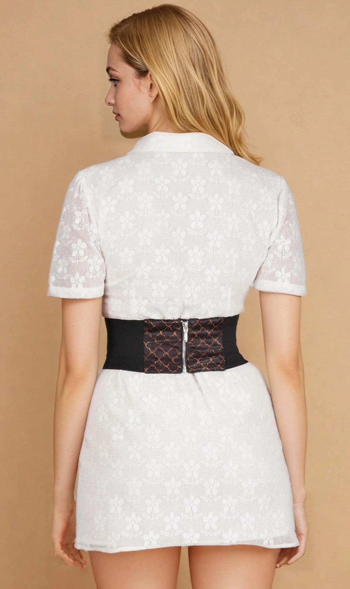 Corset Tainn din Satin Imprimat Bunny Corset