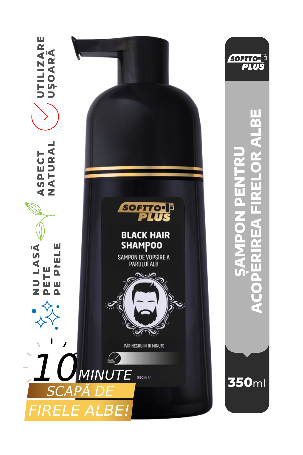 Șampon colorant pentru fire albe – Black Hair 350 ml