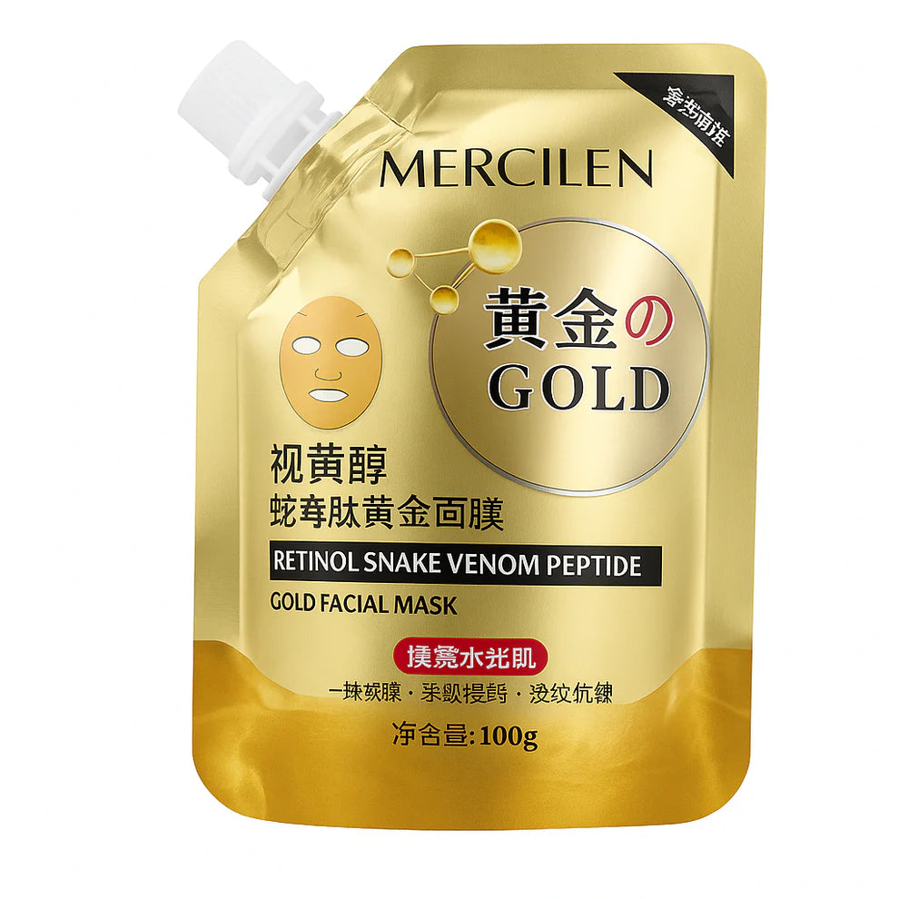 Mască Facială cu Retinol, Peptidă de Venin de Șarpe și Particule de Aur 100 g