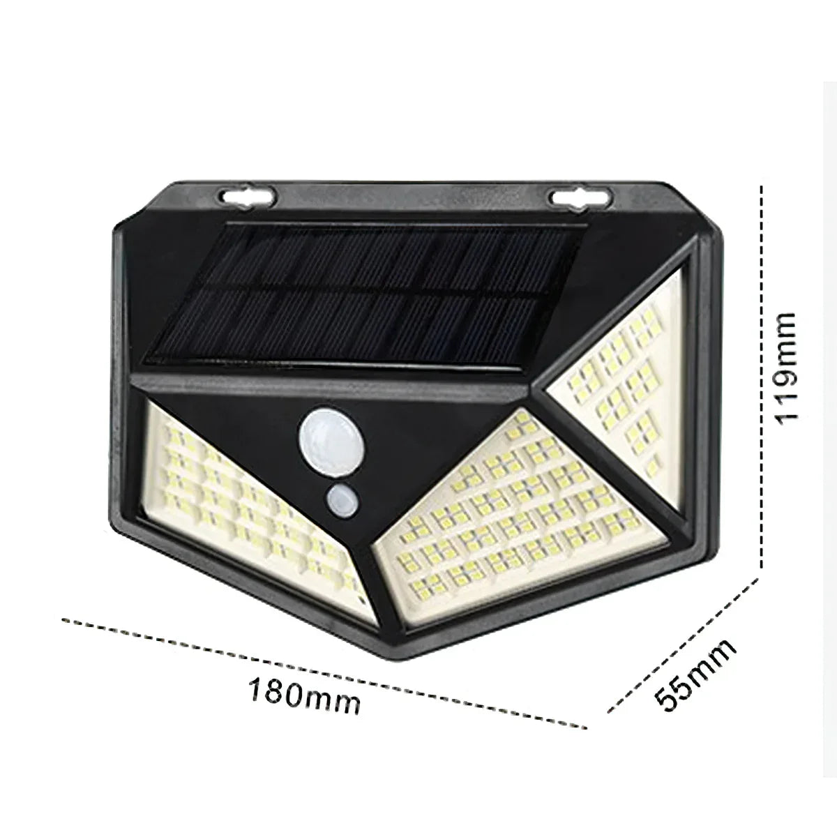 Lampa solara, cu senzor de miscare, lumina LED, acumulator, Naimeed, 208 LED-uri