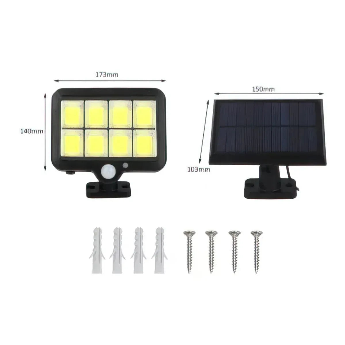 Lampa solara, cu senzor de miscare, lumina LED, acumulator, Naimeed, COB 160 LED-uri