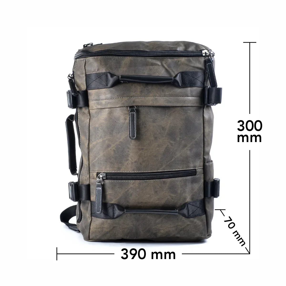 Geanta voiaj, pentru avion, piele ecologica, Naimeed, Companion, Verde militar, 45x15x30cm