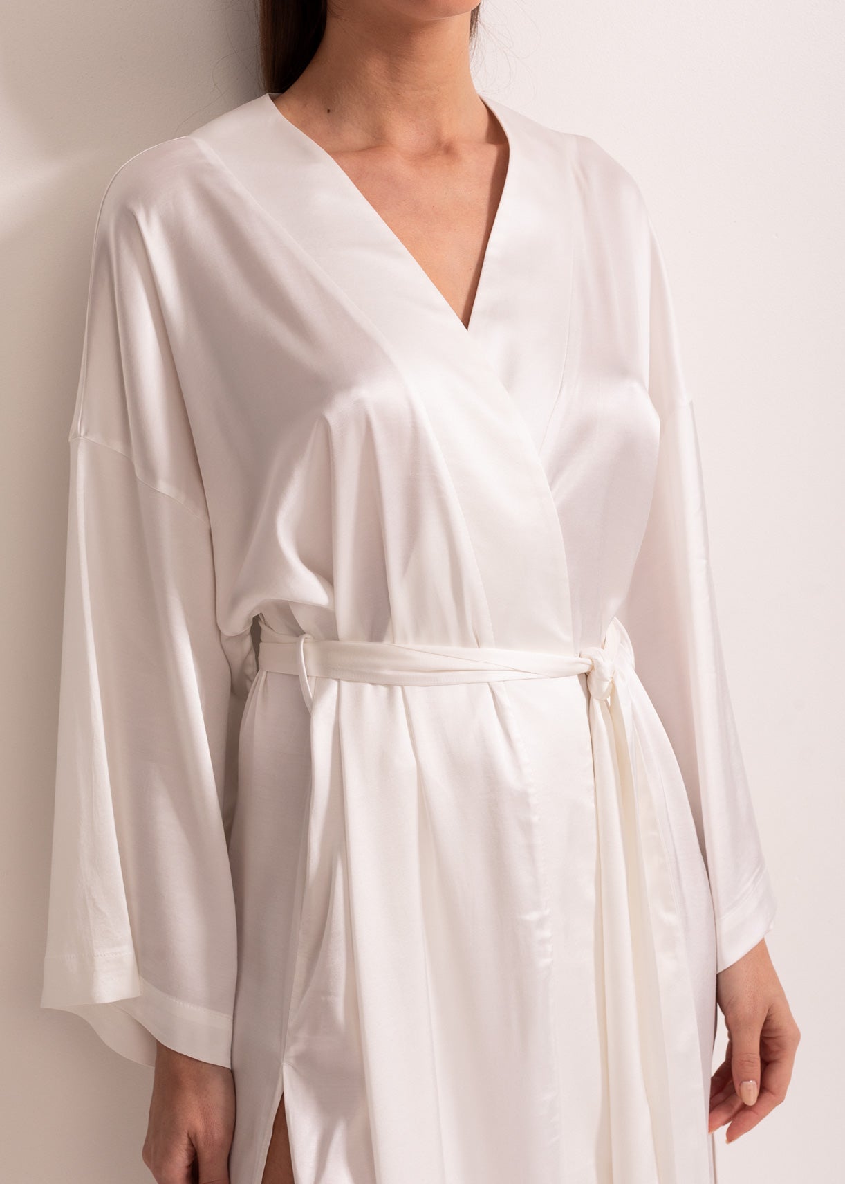 Halat damă Anastasia satin – halat elegant din viscoză, stil kimono