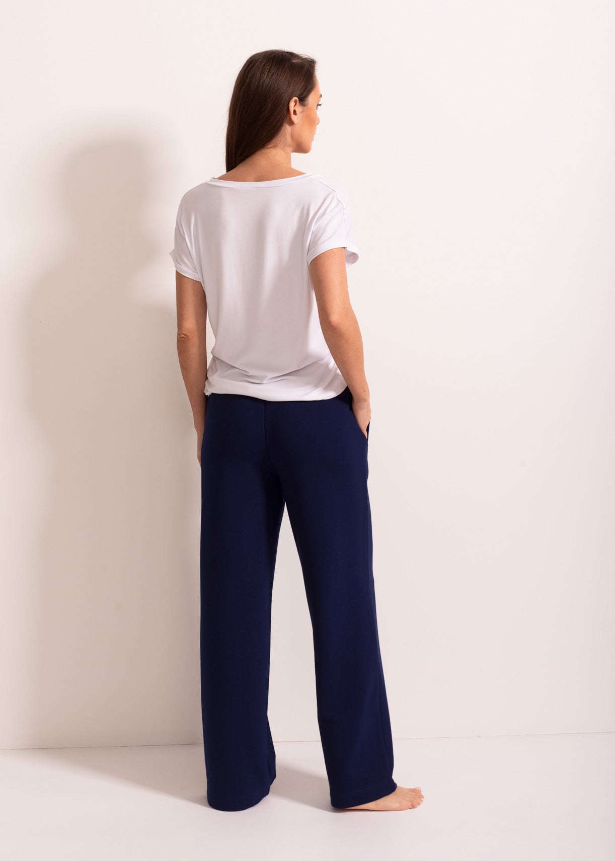 Pantaloni trening bumbac bleumarin – pantaloni lungi, comozi și lejeri