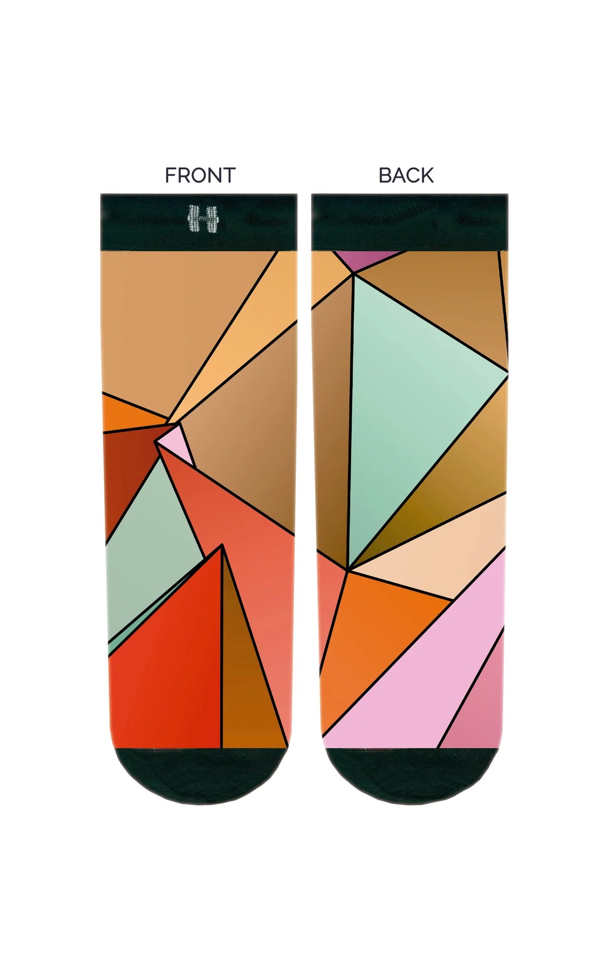 Șosete medii fashion HYD Celebration MB Minimedias F2 CUBIC – Design geometric contemporan