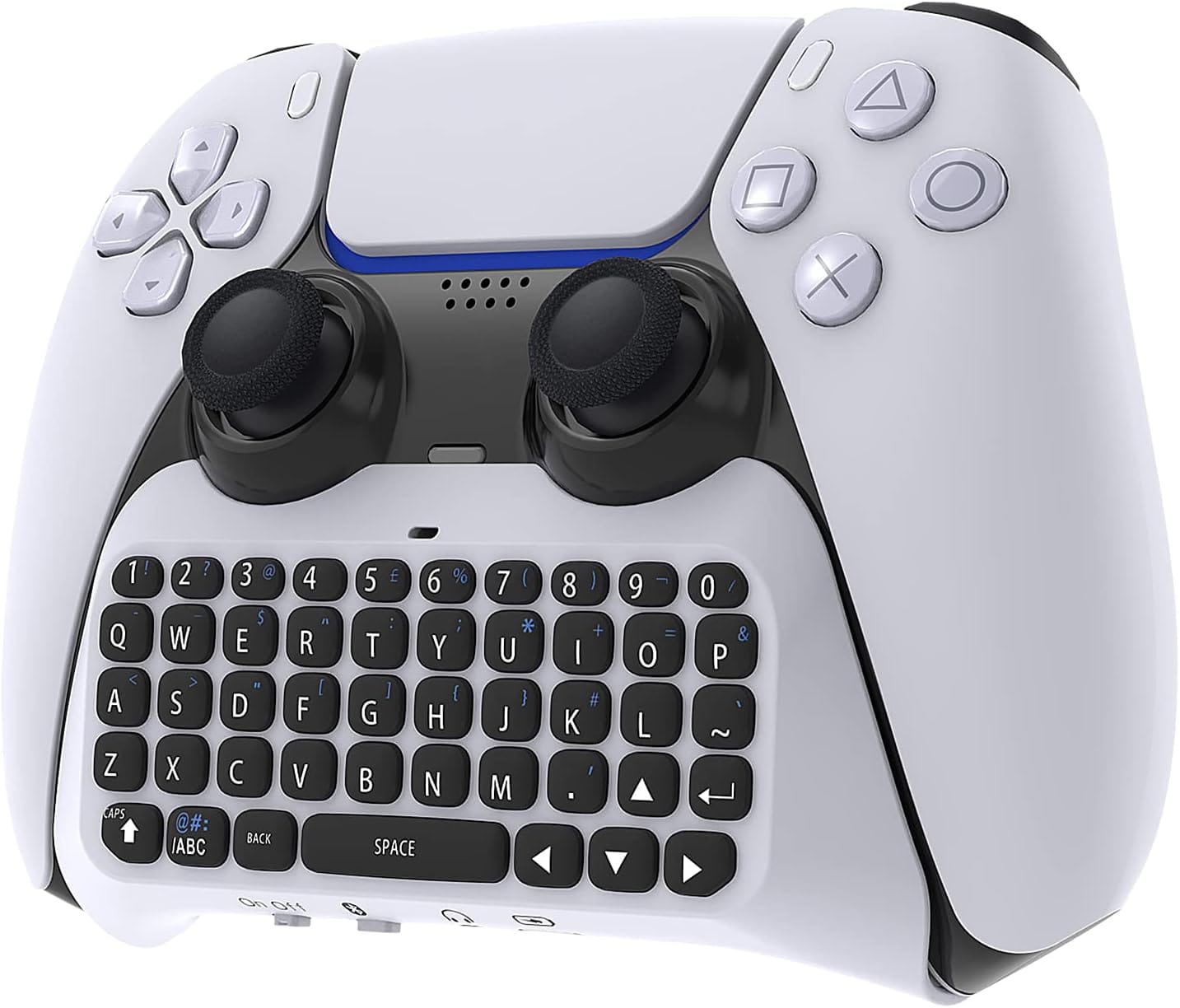Tastatura PS Wireless Timebox, Gamepad Chatpad, Bluetooth 3, 5MM, Ergonomic, Alb