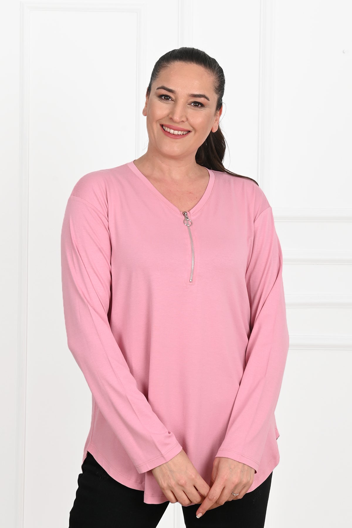 Bluza dama marimi mari cu fermoar