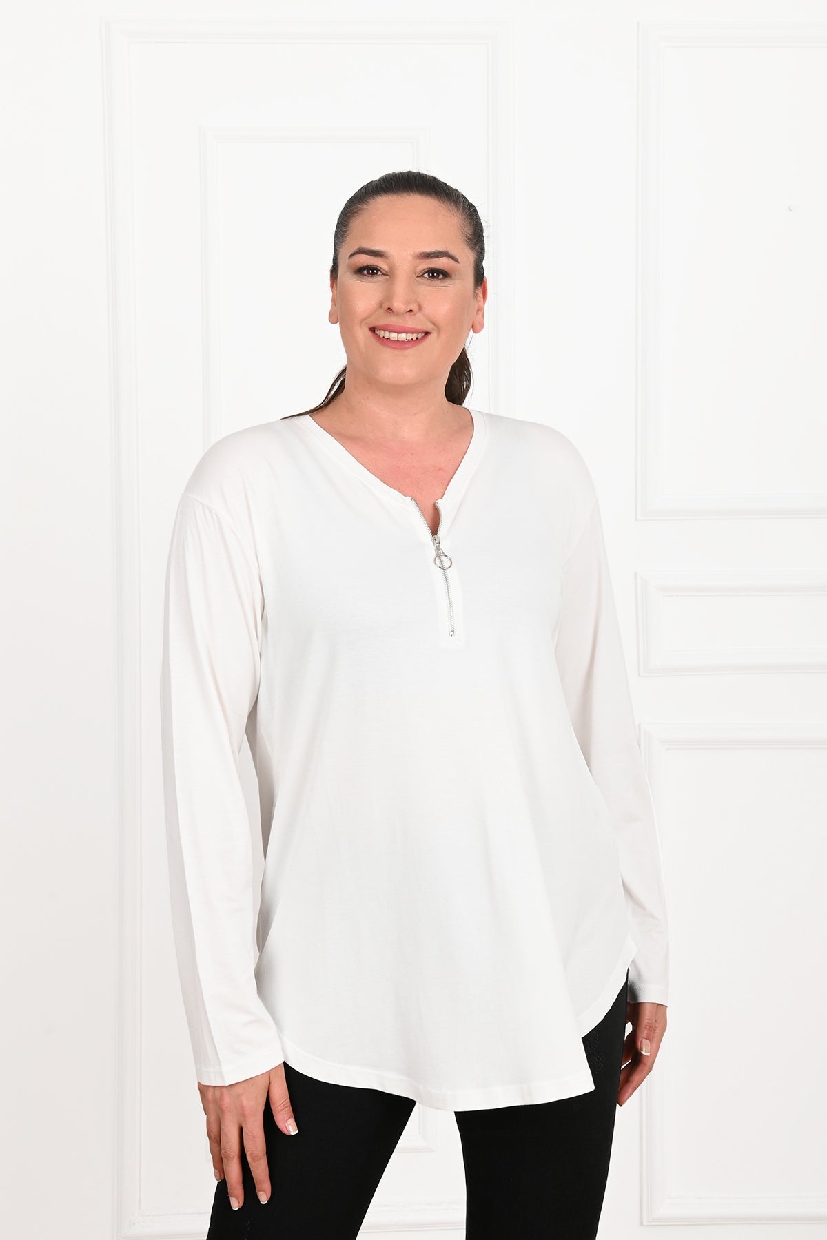Bluza dama marimi mari cu fermoar