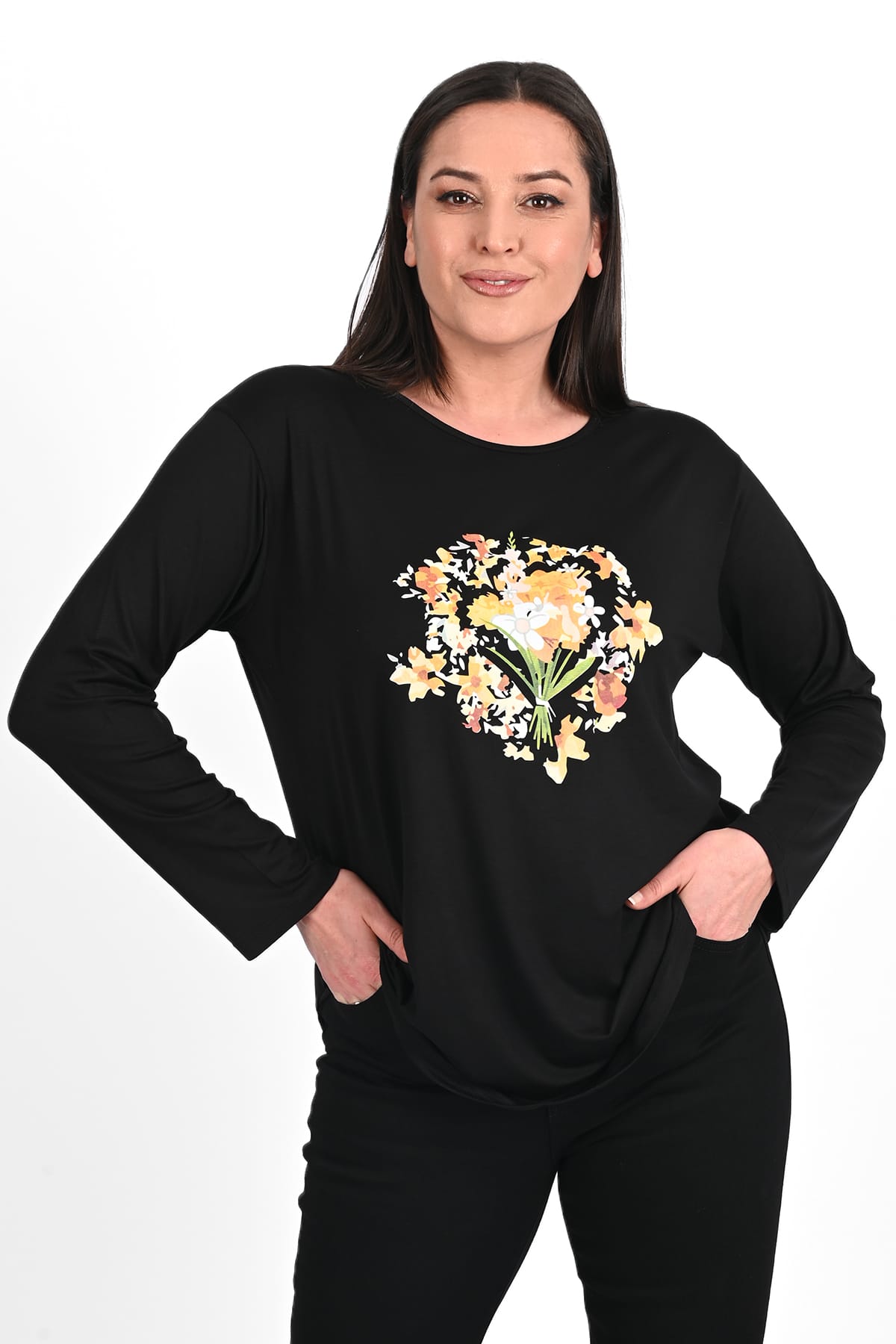 Bluse für Damen in großen Größen "Bouquet"