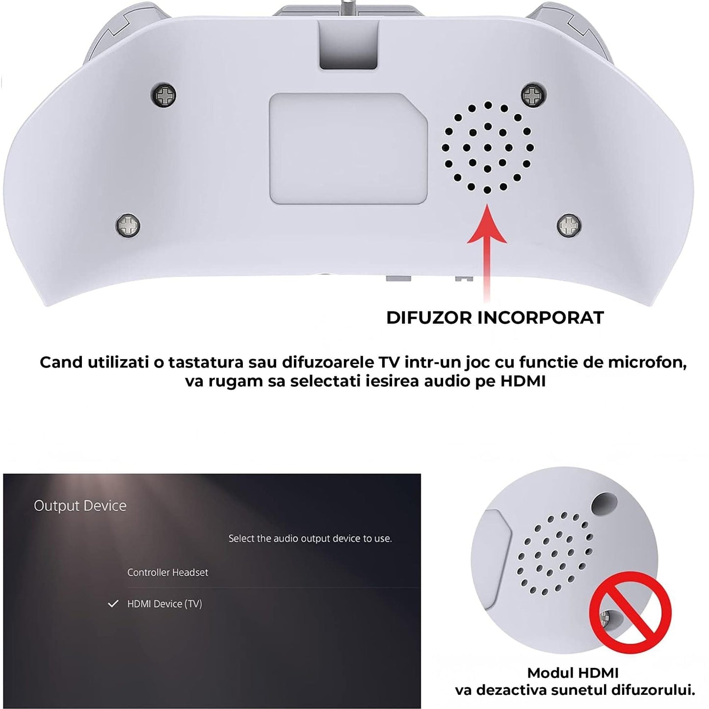 Tastatura PS Wireless Timebox, Gamepad Chatpad, Bluetooth 3, 5MM, Ergonomic, Alb