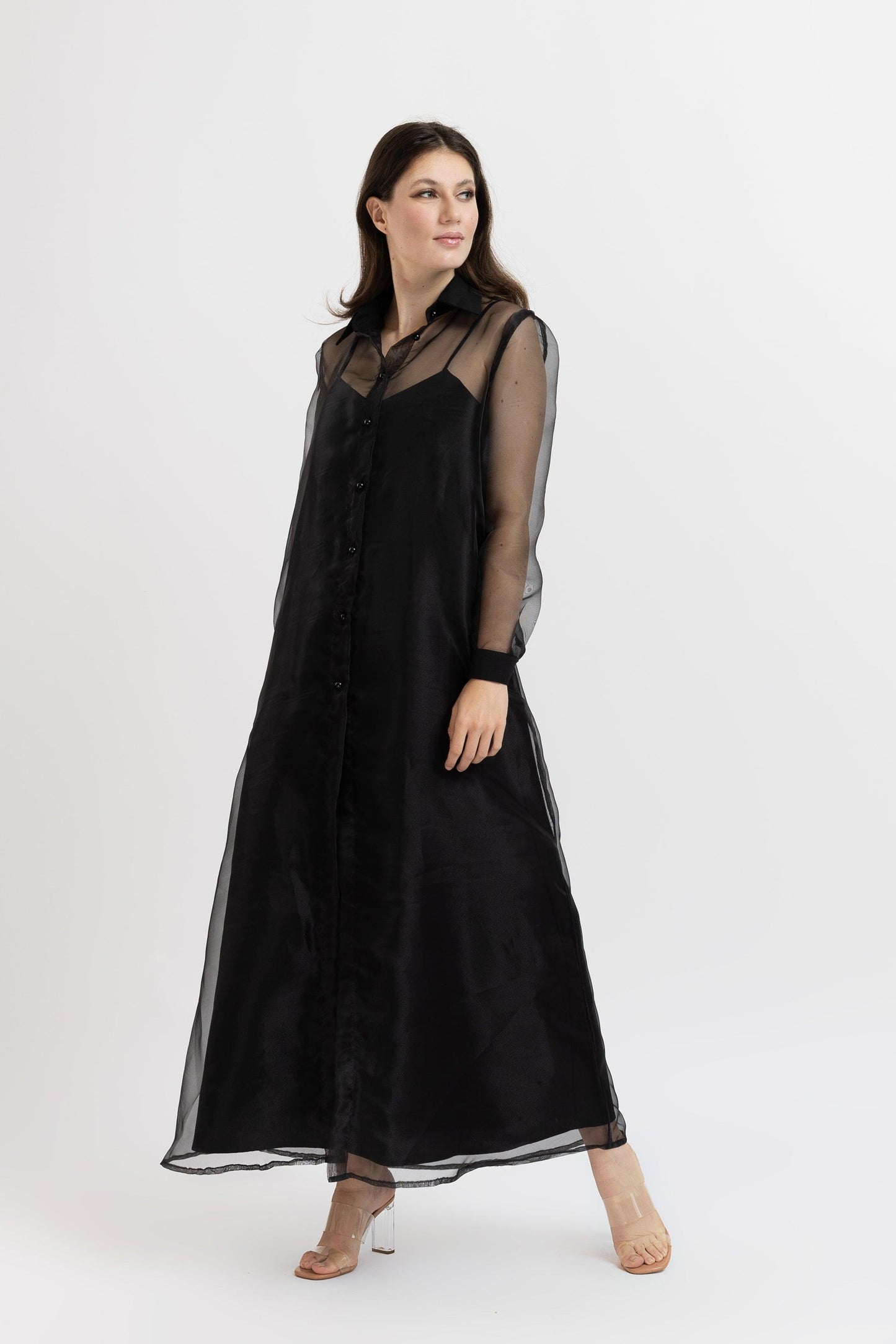 Organza-Jacke + Baumwollkleid-Set