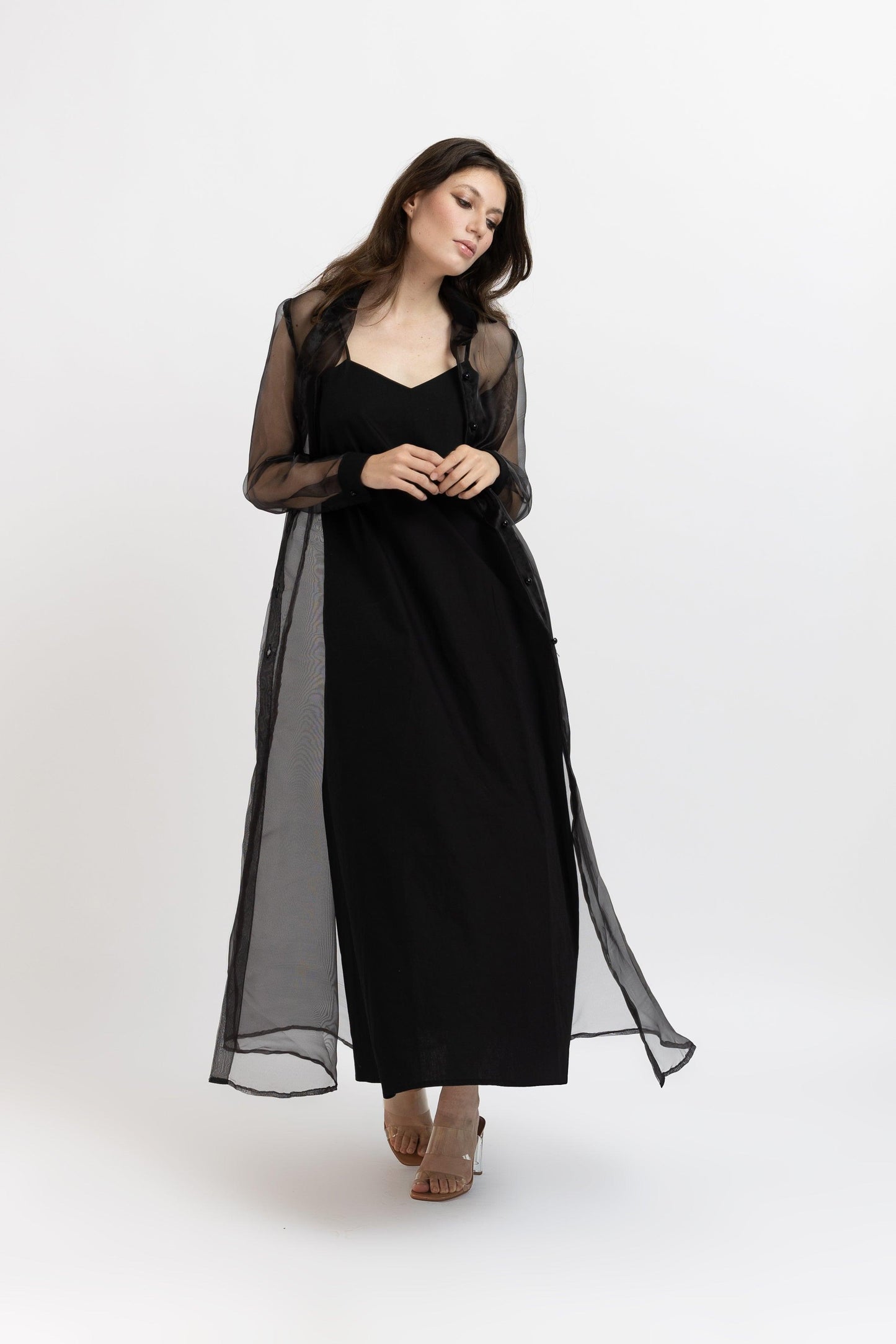 Organza-Jacke + Baumwollkleid-Set