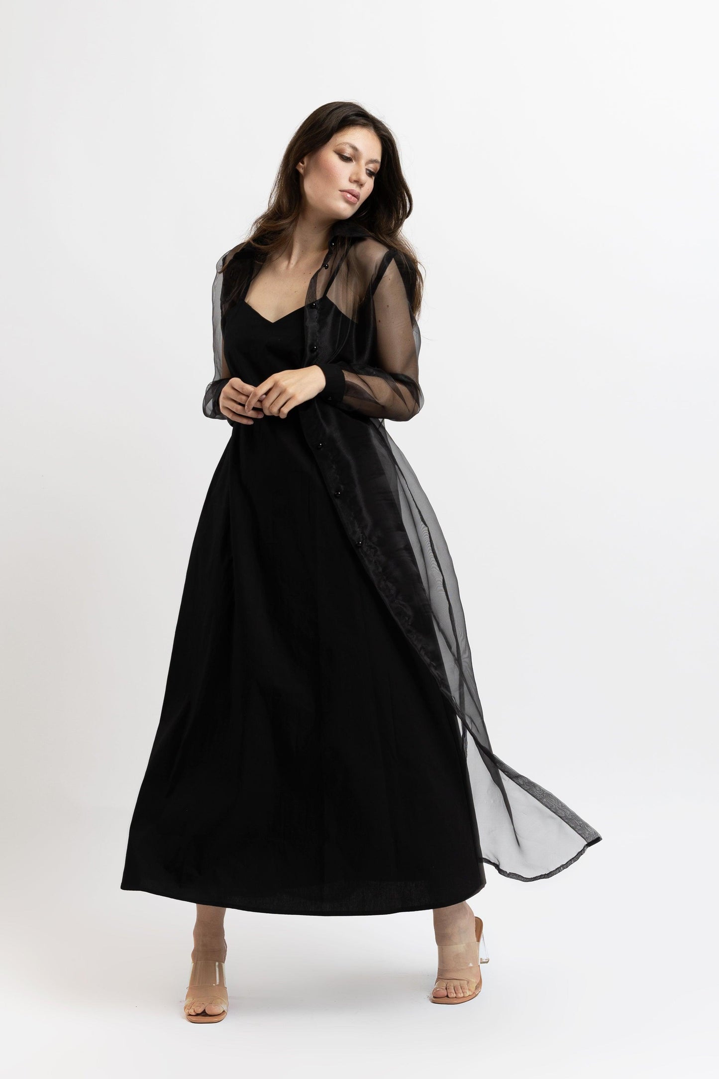 Organza-Jacke + Baumwollkleid-Set