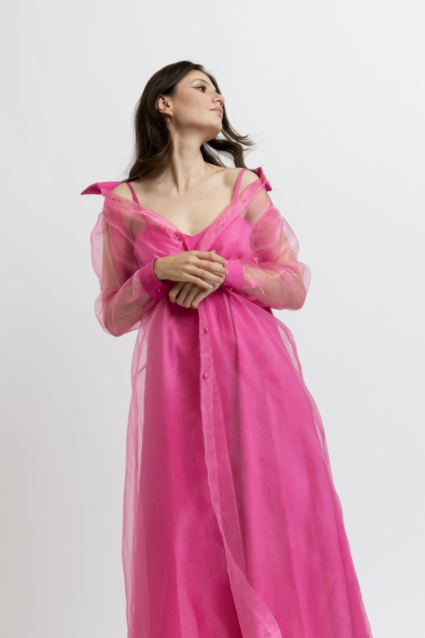 Set Jacheta din Organza + Rochie din Bumbac