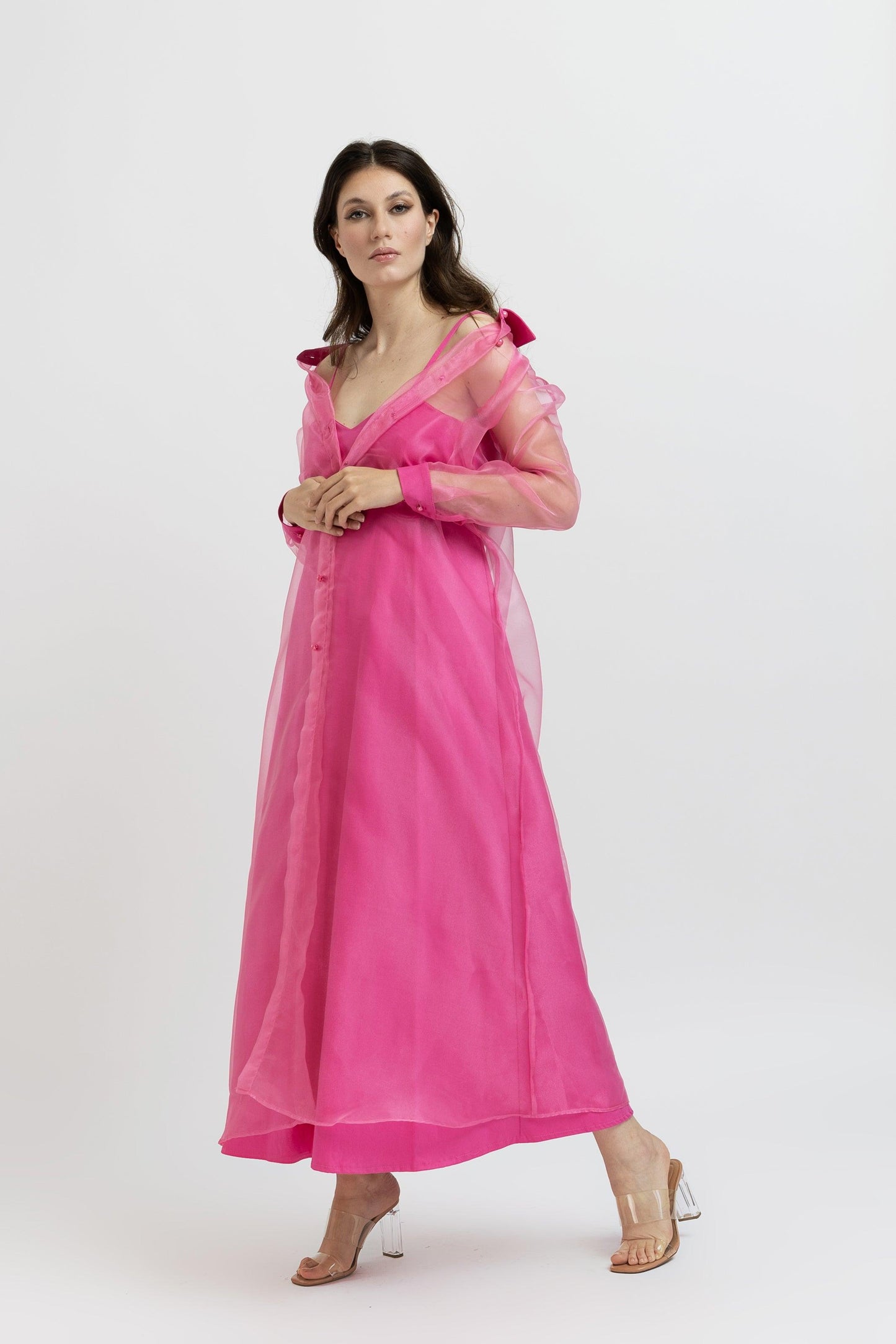 Set Jacheta din Organza + Rochie din Bumbac