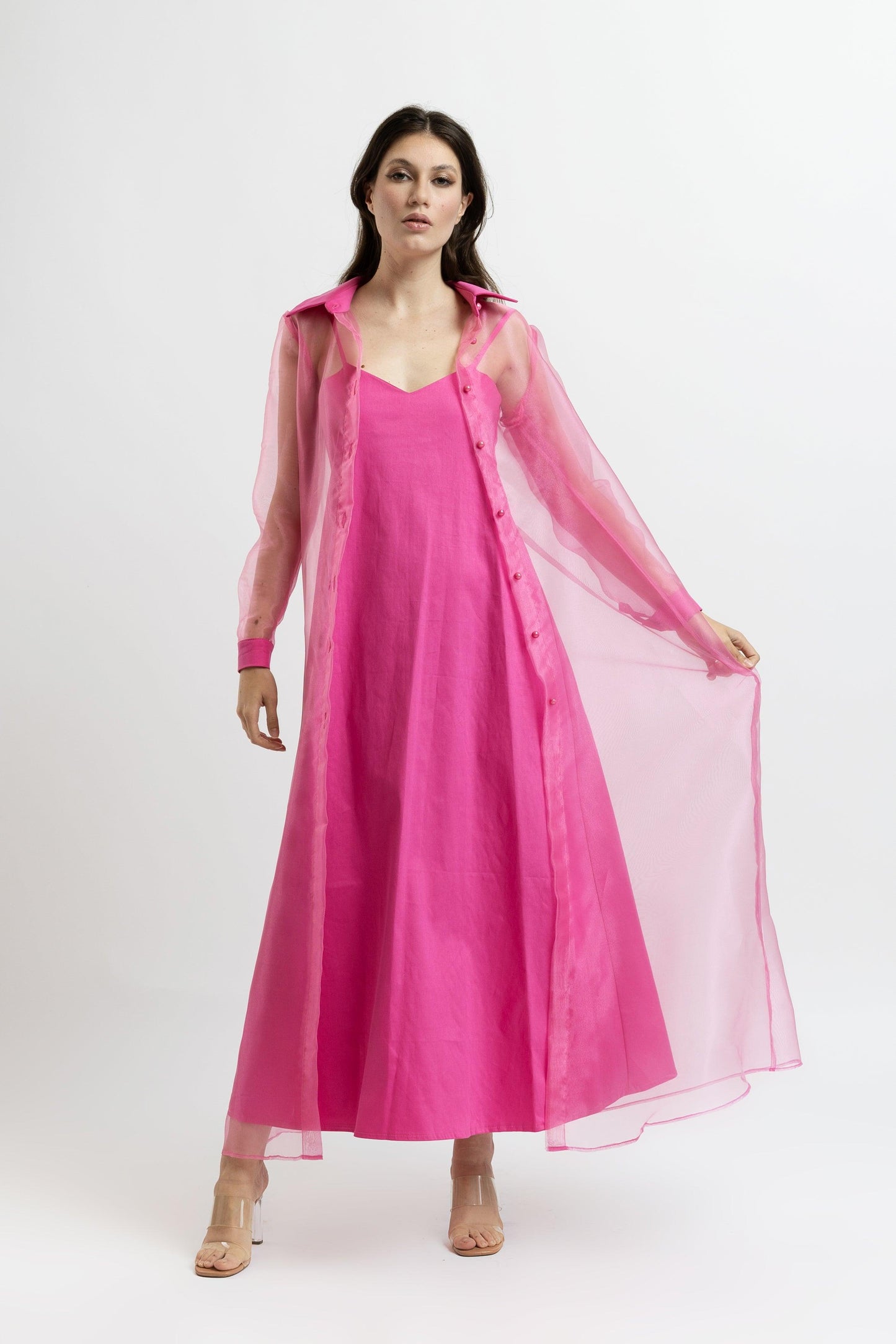 Set Jacheta din Organza + Rochie din Bumbac
