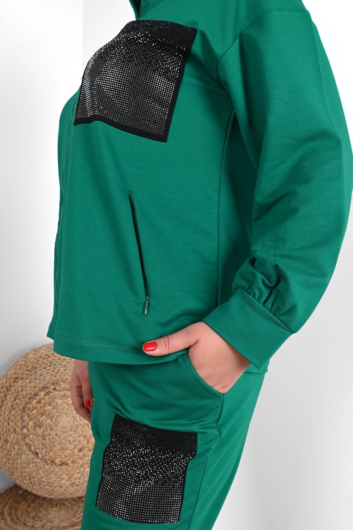 Dres damski plus size kieszeń