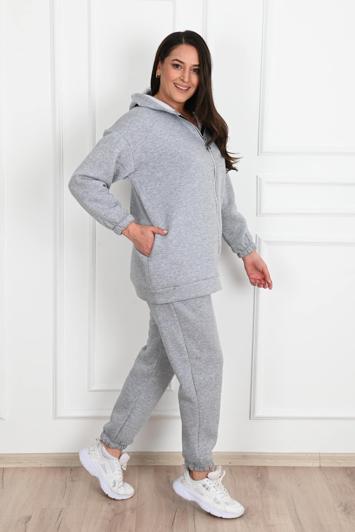 Damen-Jogginganzug große Größen, gefüttert