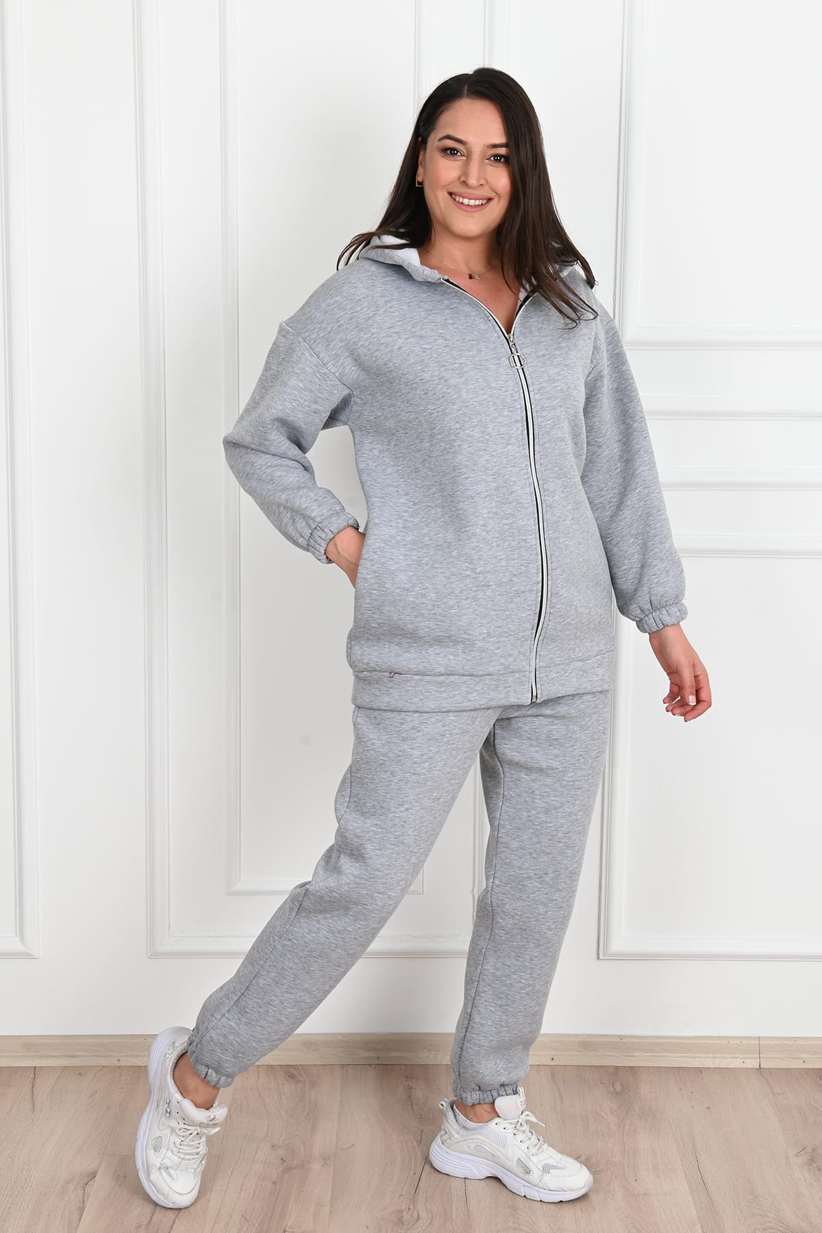 Damen-Jogginganzug große Größen, gefüttert