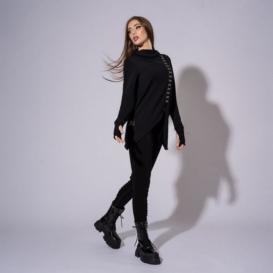 Trening dama negru din bumbac N⁰1