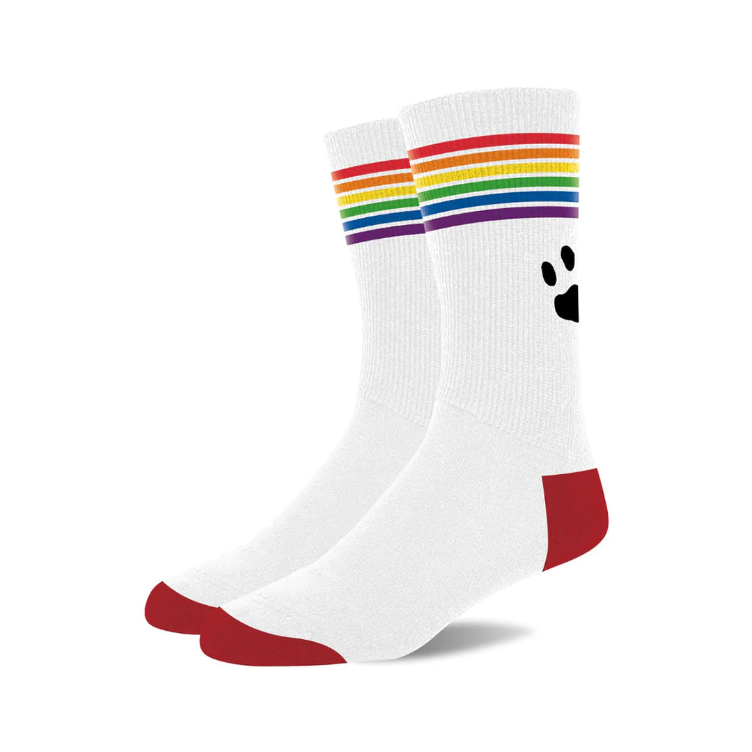Șosete Prowler Pride Alb cu Bandă Curcubeu – Confort și Stil în Fiecare Z