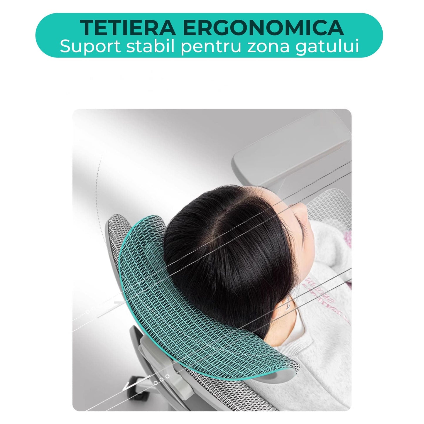 Scaun ergonomic Timebox, Cotiere 4D, pana la 150 kg, 150°, Gri