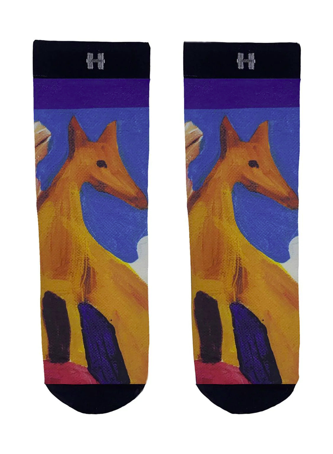 Șosete damă medii HYD Art Fashion – imprimeu artistic premium, 20 DEN