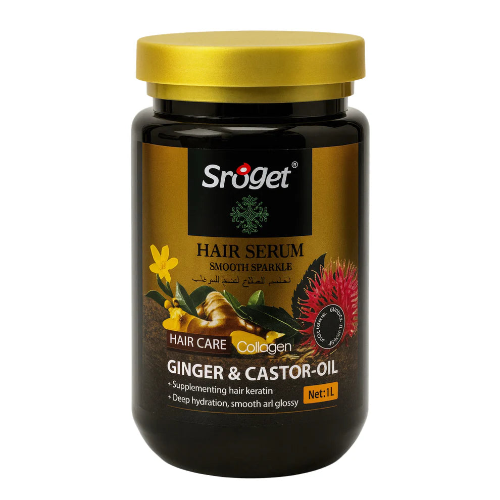 Masca de păr Sroget Ginger si Castor Oil cu colagen oferă hidratare 1000 ml