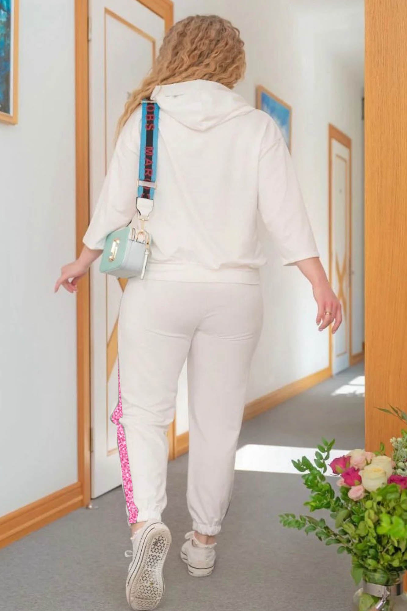 Damen-Trainingsanzug Übergröße Glitzer