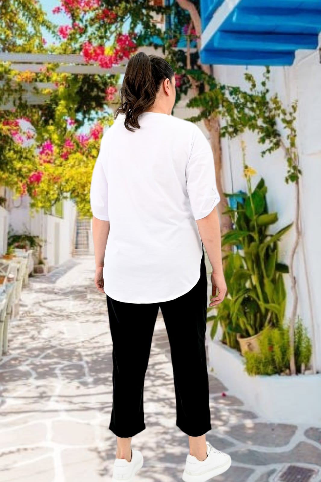 Hosen- und Blusen-Set mit Print
