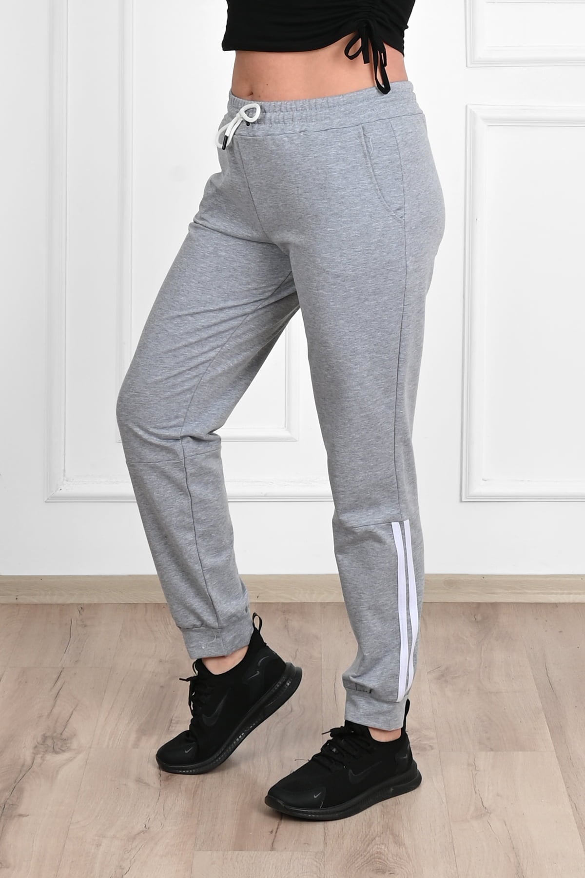 Damen-Jogginghose in großen Größen mit Streifen