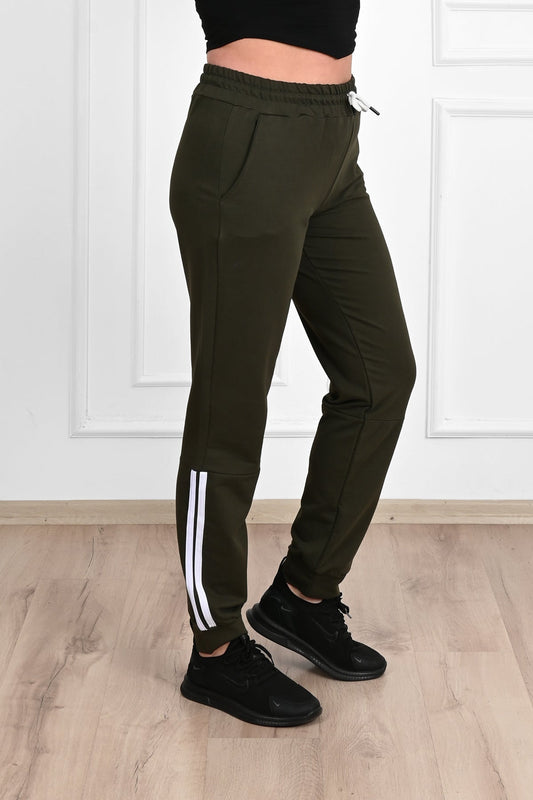 Pantalon dama marimi mari de trening cu dungi