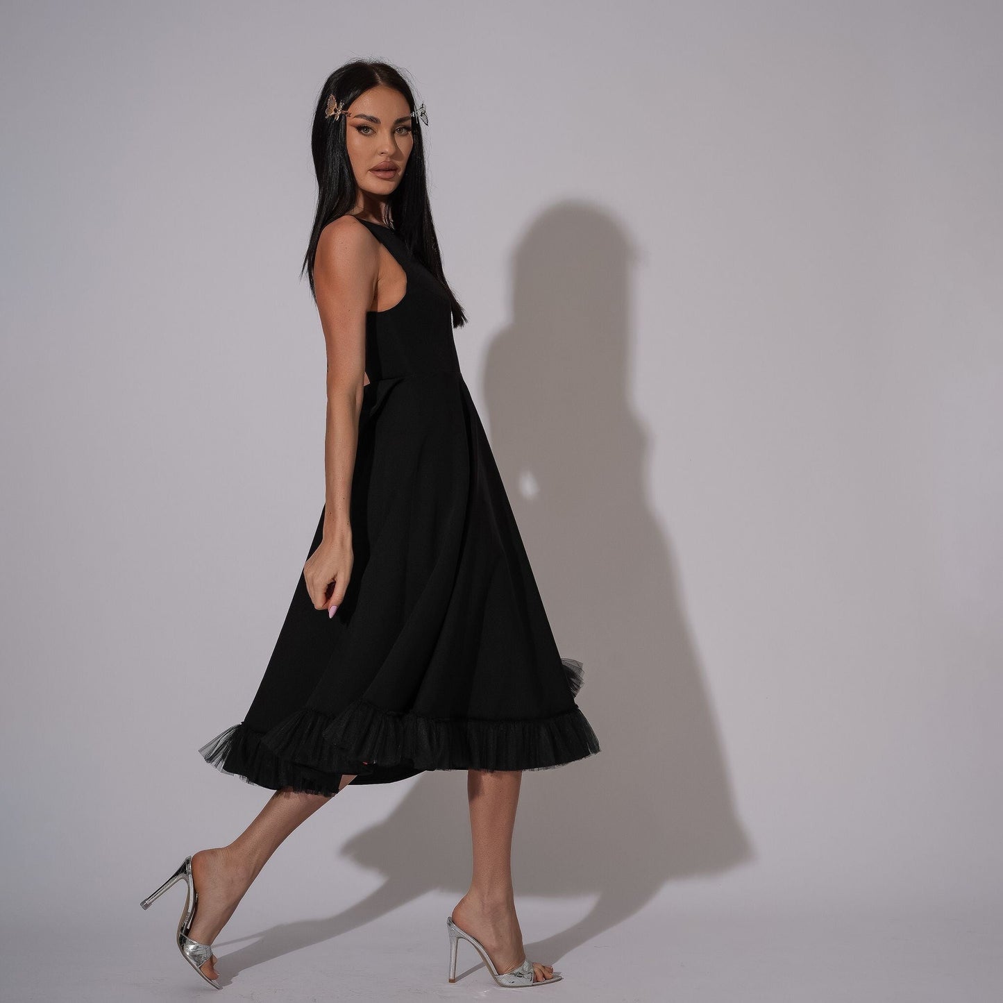 Rochie neagra cu spatele gol
