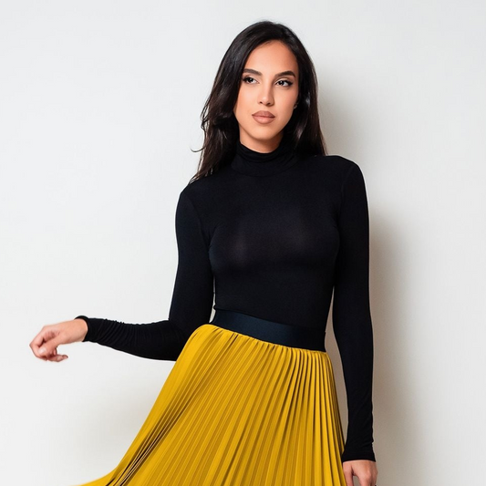 Helanca neagra clasica din bumbac