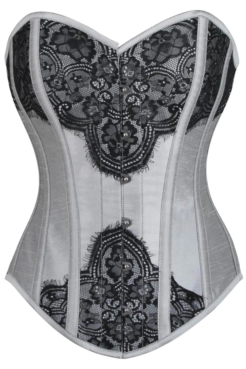 Corset Bruce Overbust Silver – Eleganță Modernă și Siluetă Perfect Conturată