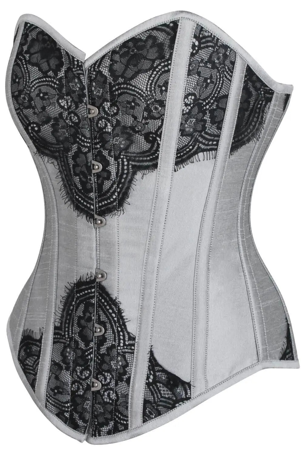 Corset Bruce Overbust Silver – Eleganță Modernă și Siluetă Perfect Conturată