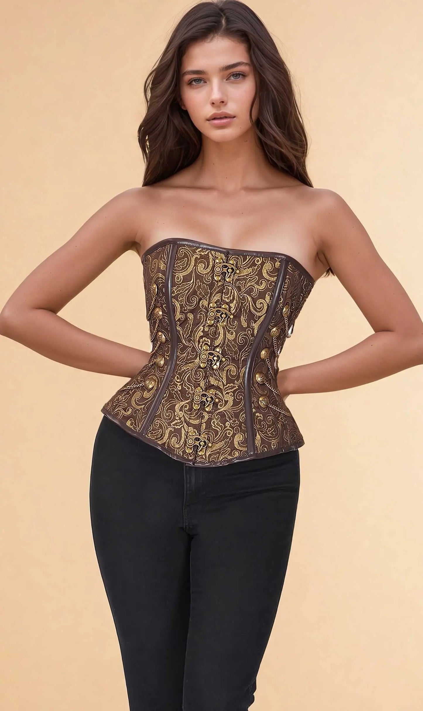 Gorset Clark Overbust Steampunk – Elegancja i styl edwardiański