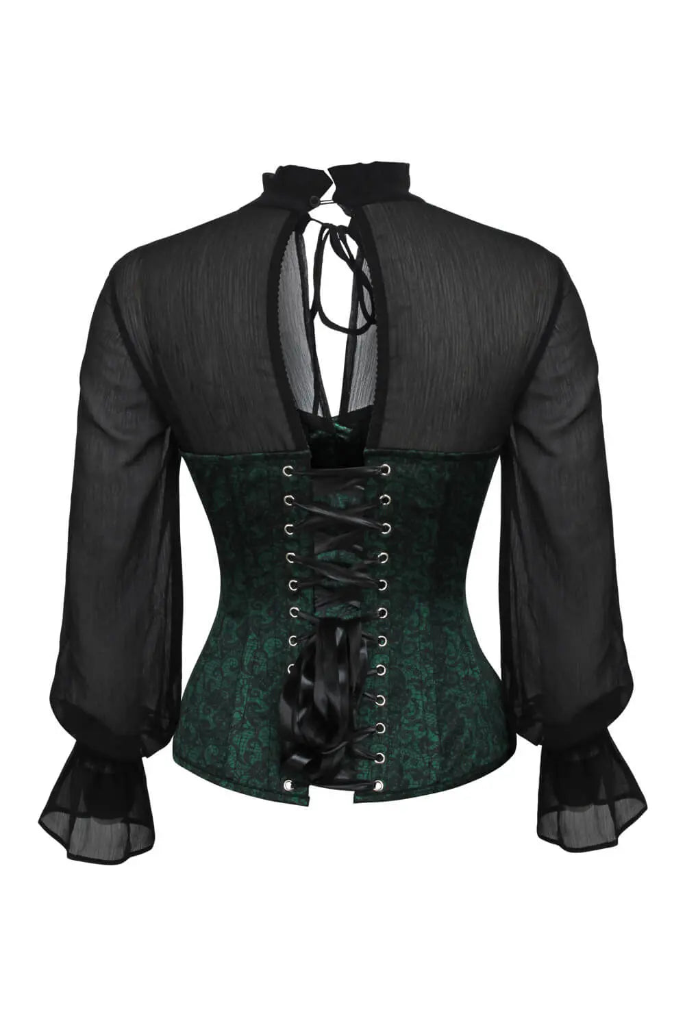 Gorset Kahnay Green Overbust Satynowy – Elegancja i Idealnie Wyszczuplona Talia