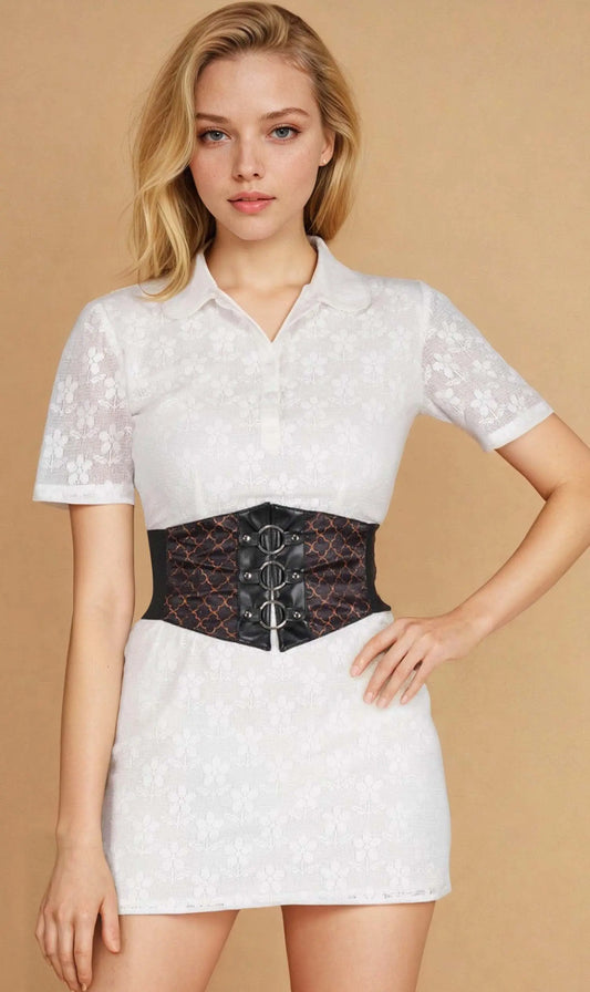 Corset Tainn din Satin Imprimat Bunny Corset