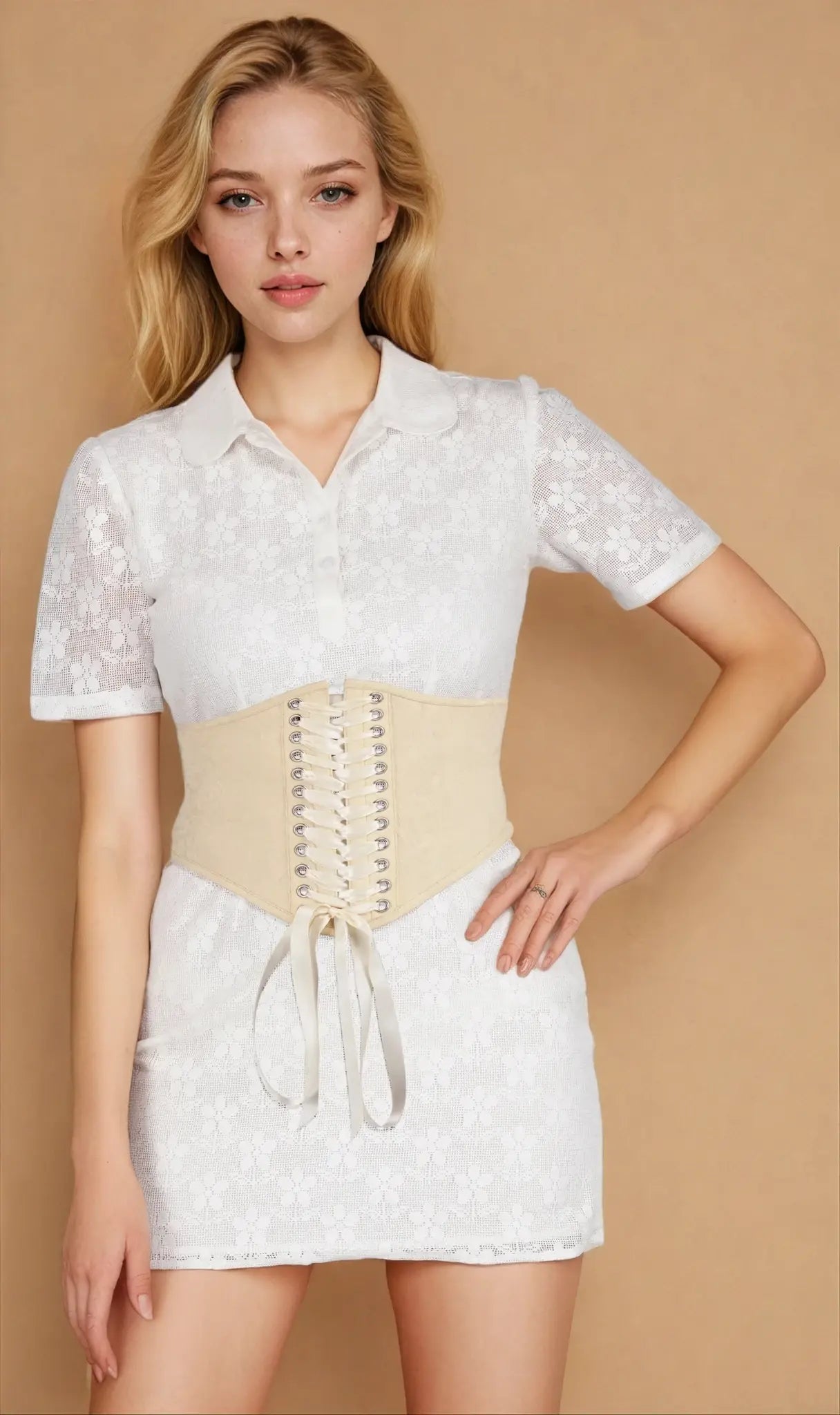 Curea Tip Corset Colette din Brocart Elegant Bunny Corset