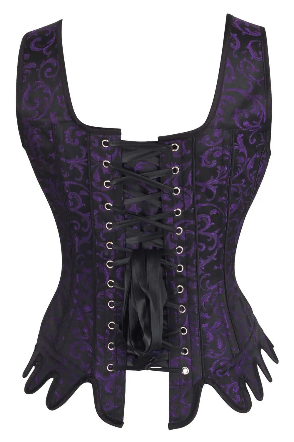 Corset Overbust Arizona aus lila Brokat – Verführerische Eleganz und perfekt konturierte Silhouette