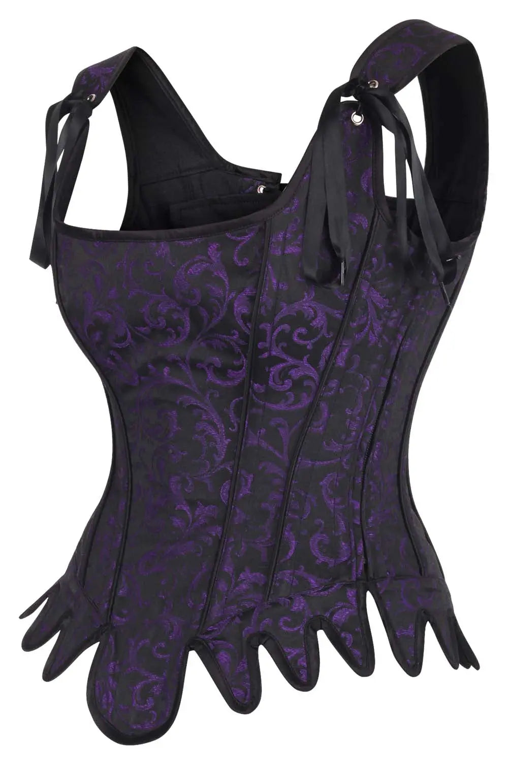 Corset Overbust Arizona aus lila Brokat – Verführerische Eleganz und perfekt konturierte Silhouette