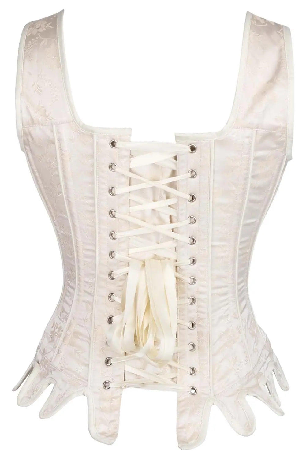 Corset Overbust Ivory Edie din brocard elegant – stil sofisticat și susținere perfectă