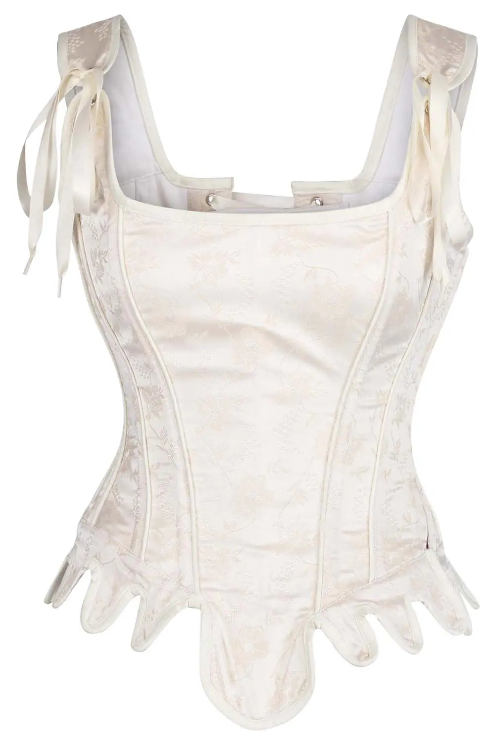 Corset Overbust Ivory Edie din brocard elegant – stil sofisticat și susținere perfectă
