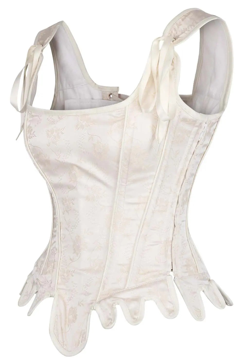 Corset Overbust Ivory Edie din brocard elegant – stil sofisticat și susținere perfectă