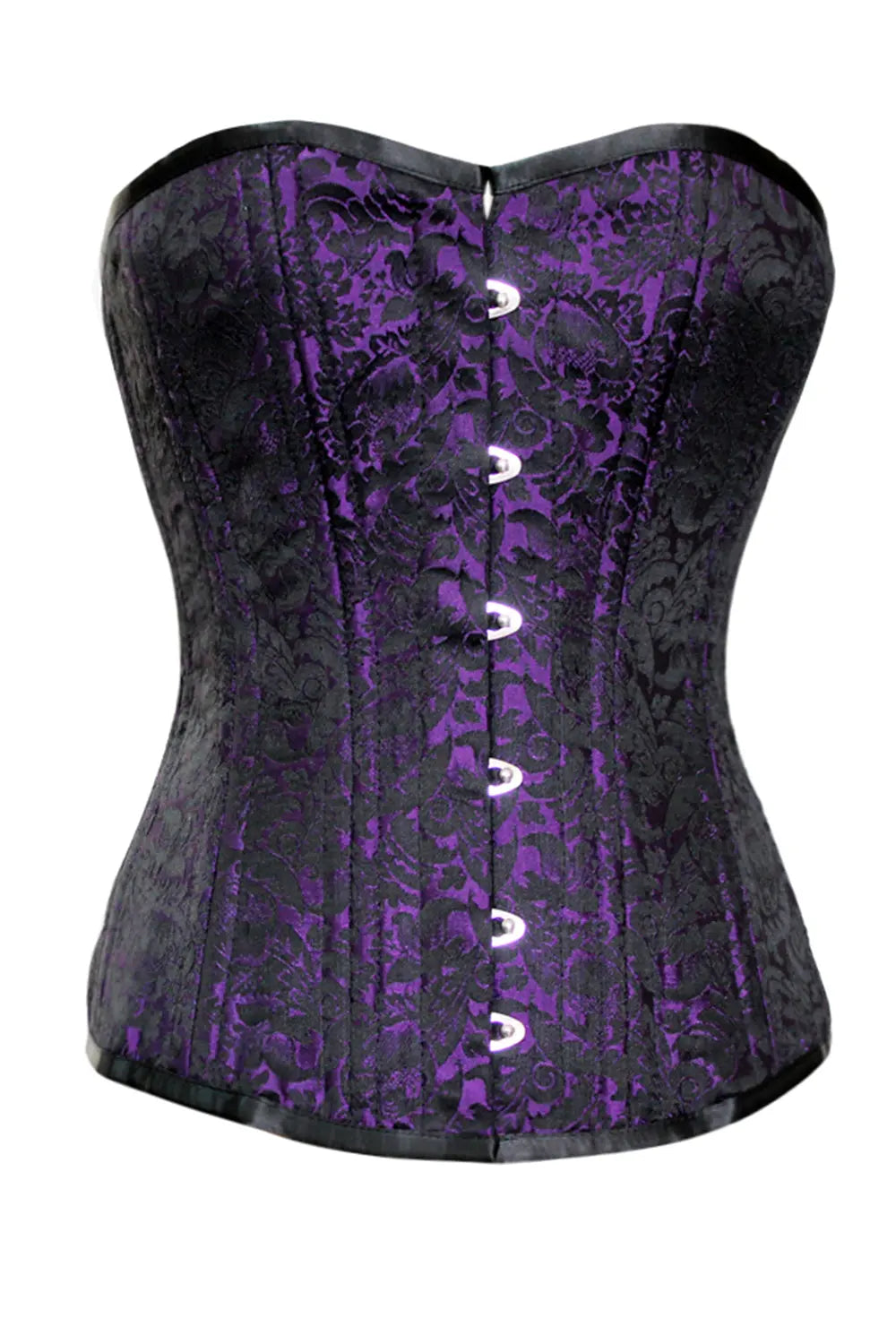 Gorset Celsa Overbust Fioletowy Brokat Waist Training – Królewska Elegancja i Wyrzeźbiona Talia