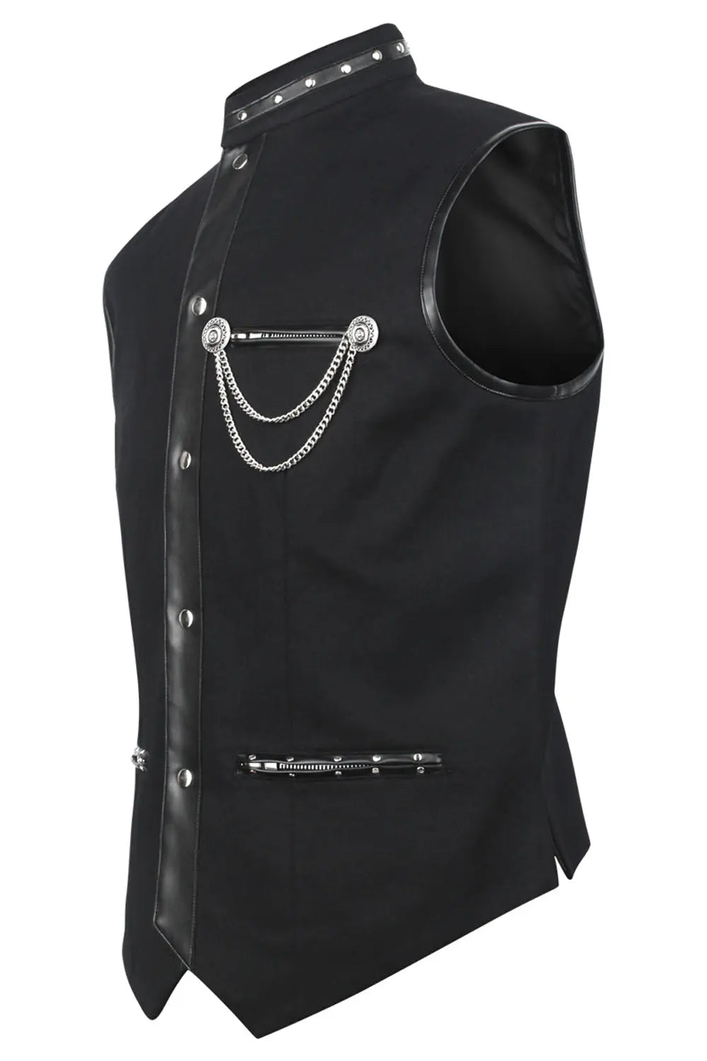 Męska kamizelka gorsetowa Ellayne Gothic – Waist Coat z czarnej bawełny