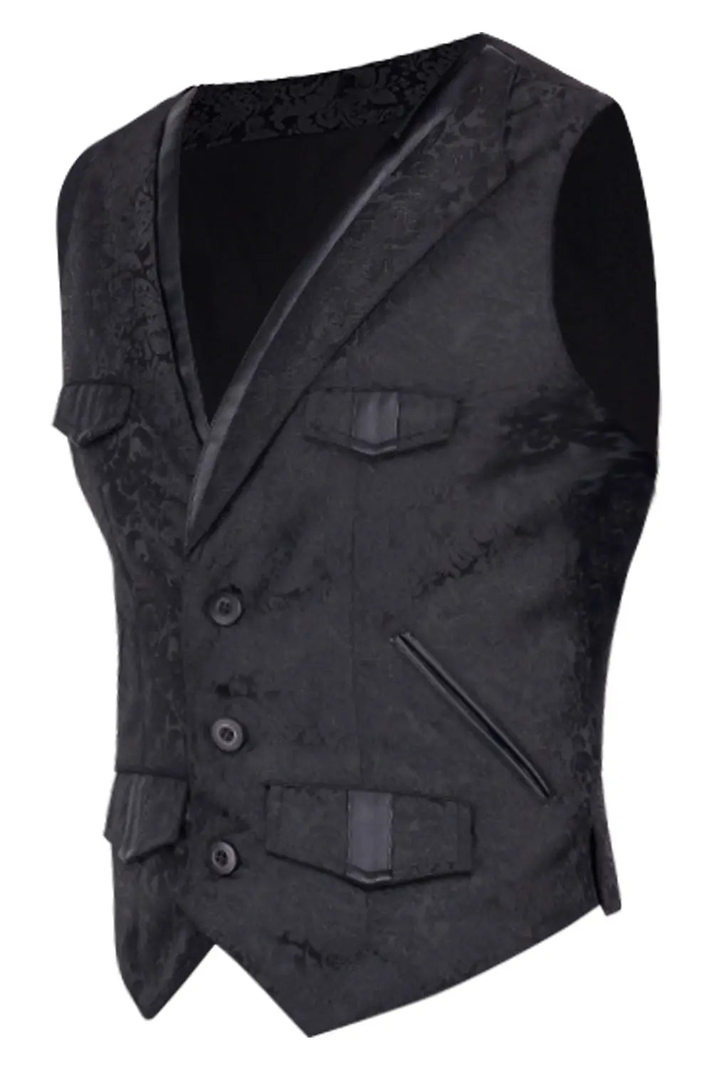 Coder Gothic Korsett Herren – Weste Schwarz