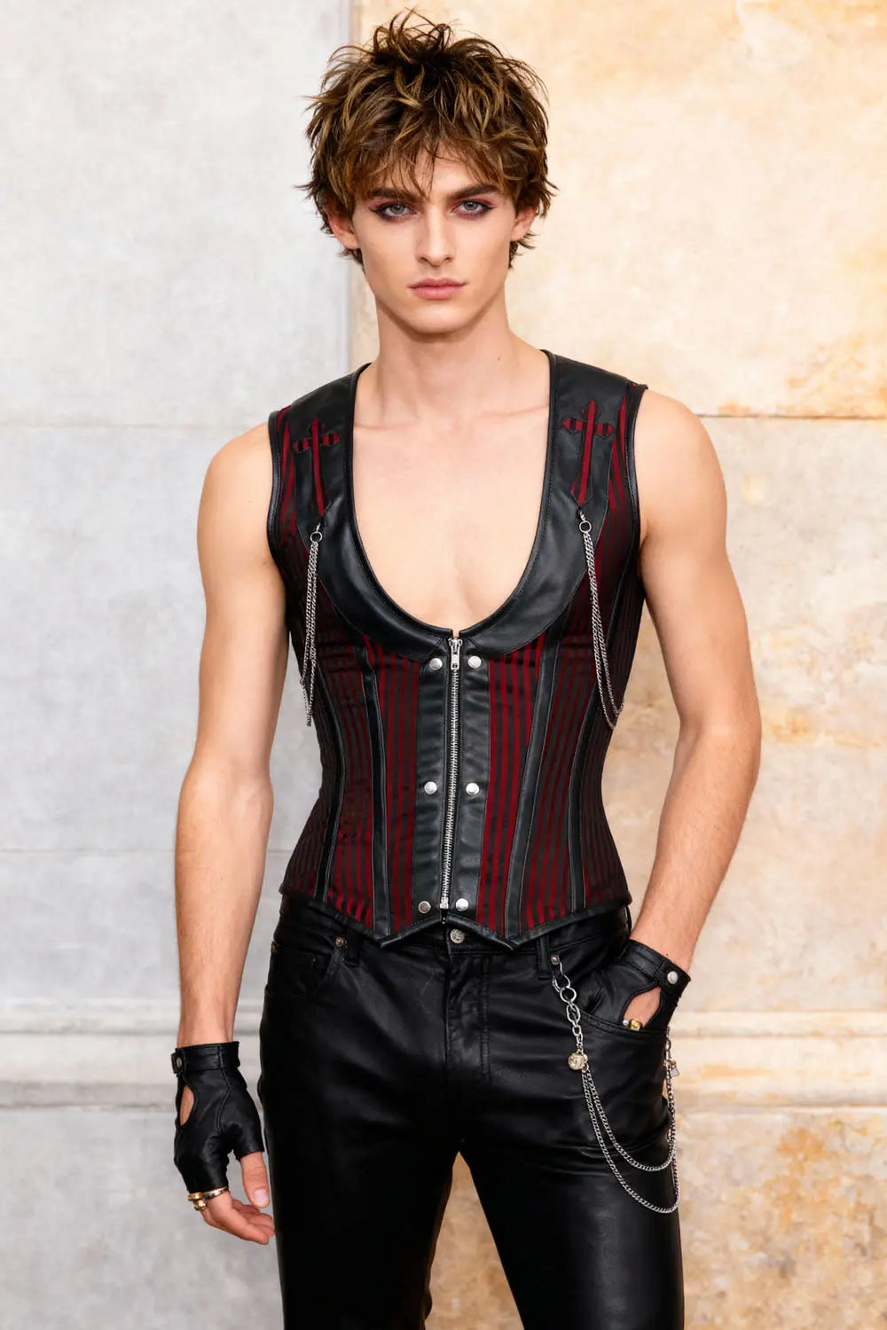 Alaric Steel Boned Gothic Bărbați – Corset Underchest